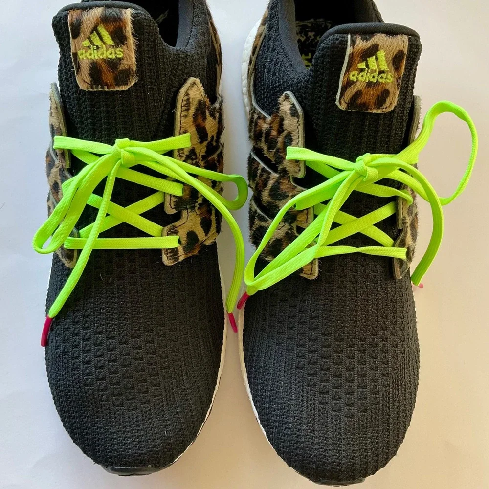 Adidas Ultraboost DNA Leopard Neon Pony Hair Shoes FZ2731 Men10.5 Women 11.5 NIB